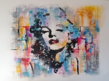 Painting titled "Marylin" by Fabienne Deligny, Original Artwork, Acrylic