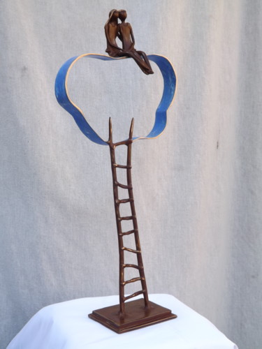 Sculpture intitulée "7ème ciel" par Faby, Œuvre d'art originale, Métaux