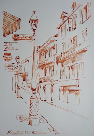 Drawing titled "New Orleans" by Vincent Dumolard, Original Artwork, Ink