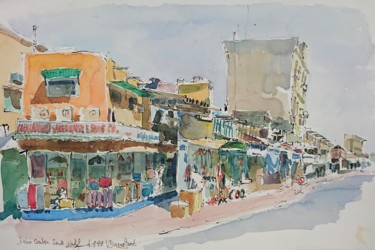 Painting titled "Souk Waqif, Doha, Q…" by Vincent Dumolard, Original Artwork, Watercolor