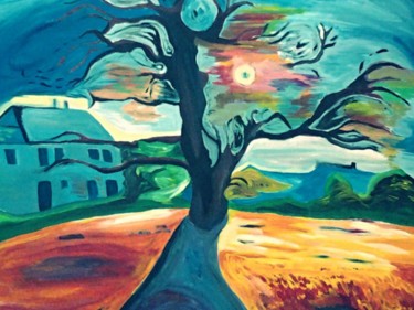 Pittura intitolato "Omaggio a Munch" da A.F. Arte, Opera d'arte originale, Acrilico