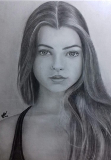 Magdalena Drawing titled "Magdalena" by Fábio Francisco Silva, Original Art, Pencil