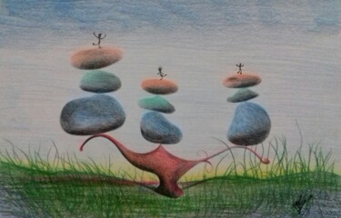 Desenho intitulada "Equilíbrio" por Fábio Francisco Silva, Obras de arte originais, Lápis