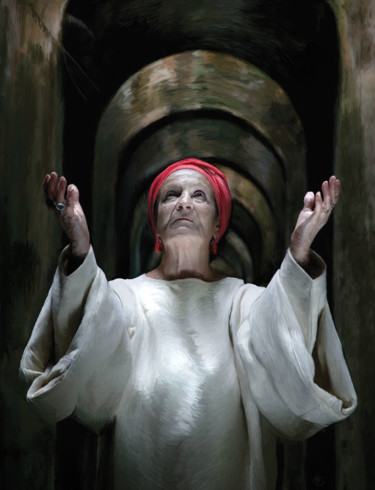 Pittura intitolato "Crazy Woman #2" da Fabio Dainese, Opera d'arte originale, Olio