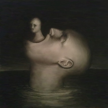 Pittura intitolato "Nascita di un Dio M…" da Fabio Dainese, Opera d'arte originale, Olio