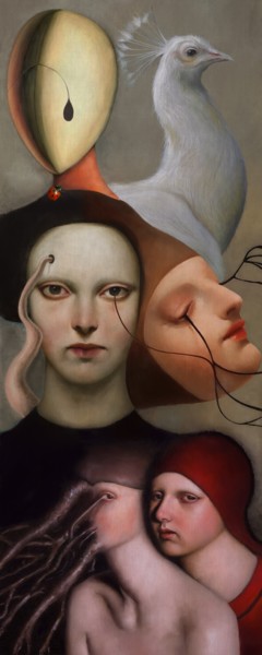 Pittura intitolato "Rebirth" da Fabio Dainese, Opera d'arte originale, Olio