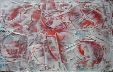 Pittura intitolato "Rose sotto ghiaccio" da Fabiola Tantanini, Opera d'arte originale