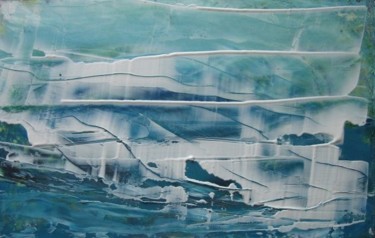 Pittura intitolato "onda di ghiaccio" da Fabiola Tantanini, Opera d'arte originale