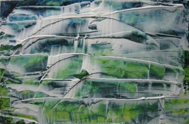 Pittura intitolato "stagno sotto ghiacc…" da Fabiola Tantanini, Opera d'arte originale