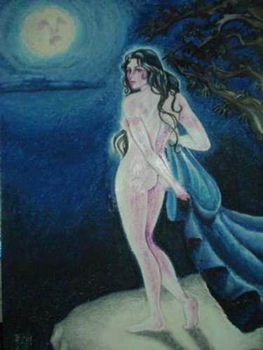 Painting titled "druida" by Fabiola Bonghi, Original Artwork, Other