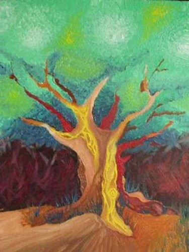 Painting titled "La Quercia - The Oak" by Fabiola Bonghi, Original Artwork, Other
