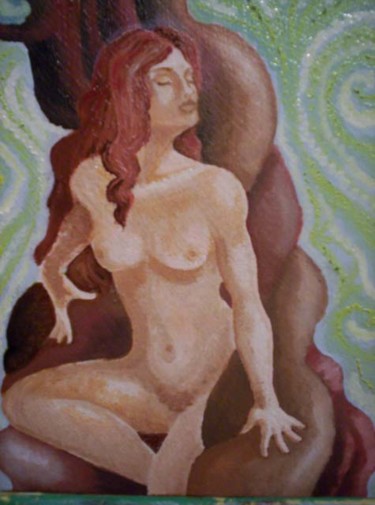 Painting titled "la fata dell'albero…" by Fabiola Bonghi, Original Artwork, Other