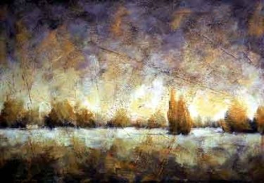 Pittura intitolato "Paesaggio" da Fabio Langella, Opera d'arte originale, Olio