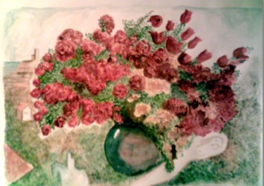 Peinture intitulée "copia chagall" par Fabiola Porras, Œuvre d'art originale