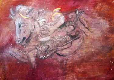Pintura intitulada "Amor en tiempos de…" por Fabiola Porras, Obras de arte originais, Acrílico