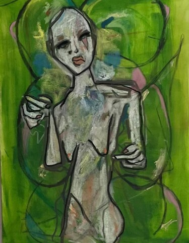Pittura intitolato "genderfluid" da Fabio Monti, Opera d'arte originale, Olio