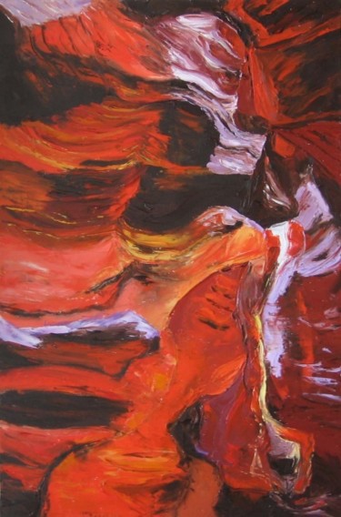 Peinture intitulée "glen canyon" par Roseline Chouraqui, Œuvre d'art originale, Huile
