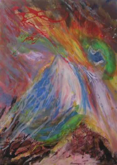Peinture intitulée "une toile pour rever" par Roseline Chouraqui, Œuvre d'art originale, Huile