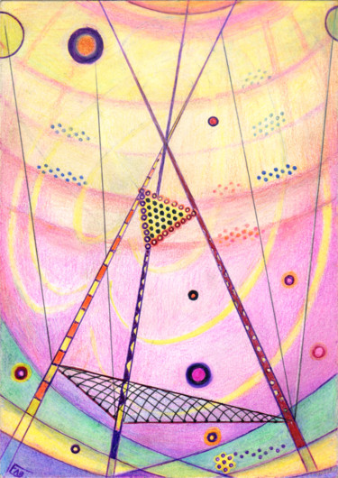 Dessin intitulée "Circus (3)" par Fabrice Cadet, Œuvre d'art originale, Stylo à bille