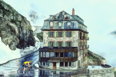 数字艺术 标题为“Descente du col” 由Fabrice Fouarge, 原创艺术品, 数字油画