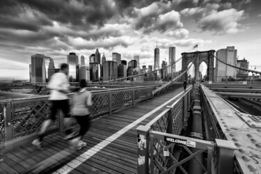 Fotografie mit dem Titel "Brooklyn Bridge" von Fabrice Gallou, Original-Kunstwerk, Digitale Fotografie Auf Aluminium montiert
