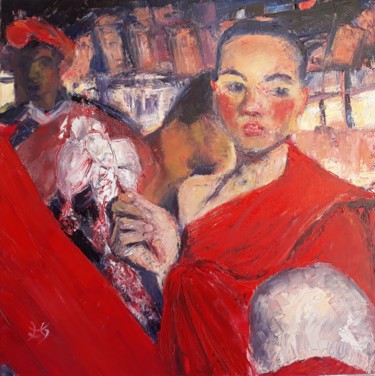 Pittura intitolato "impressions-asie-in…" da Fabrice Gerin, Opera d'arte originale, Olio