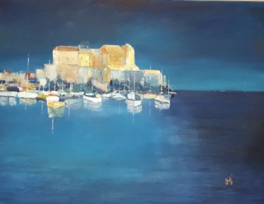Painting titled "Corse" by Fabrice Gerin, Original Artwork, Oil
