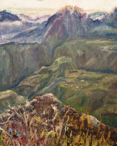 Pittura intitolato "La Réunion,  Maïdo" da Fabrice Gerin, Opera d'arte originale, Olio