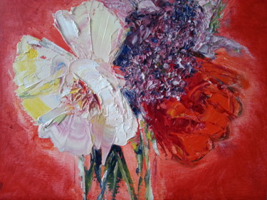 Painting titled "impressions-fleurs" by Fabrice Gerin, Original Artwork, Acrylic