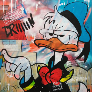 Painting titled "Donald, driiin" by Fabrice Hubert, Original Artwork, Acrylic