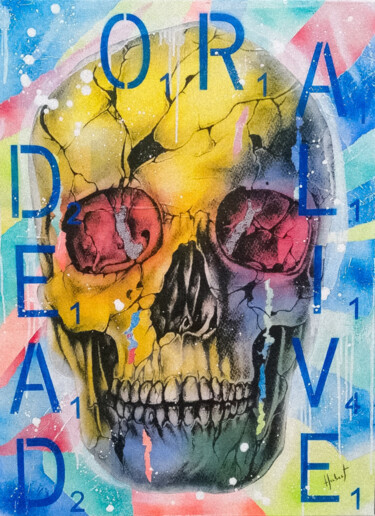 Collages getiteld "Dead or alive" door Fabrice Hubert, Origineel Kunstwerk, Collages