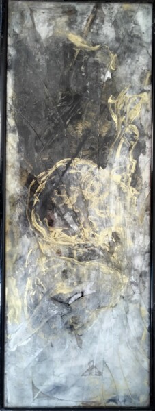Painting titled "Choc1" by Fabrice Huet, Original Artwork, Oil Mounted on Glass