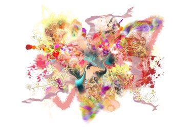 Arts numériques intitulée "Implosion" par Fabrice Huguenin-Virchaux, Œuvre d'art originale, Peinture numérique