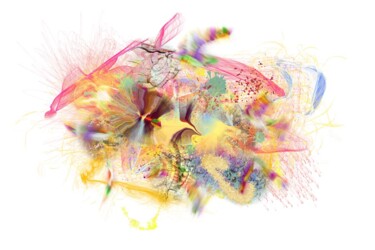 Digitale Kunst mit dem Titel "Tissu" von Fabrice Huguenin-Virchaux, Original-Kunstwerk, Digitale Malerei