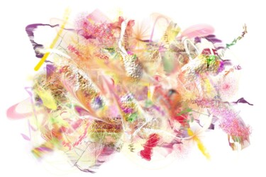 Arts numériques intitulée "Fibres" par Fabrice Huguenin-Virchaux, Œuvre d'art originale, Peinture numérique
