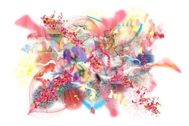 Digital Arts titled "Festivités" by Fabrice Huguenin-Virchaux, Original Artwork, Digital Painting