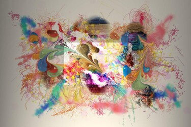 Arts numériques intitulée "Fleurie" par Fabrice Huguenin-Virchaux, Œuvre d'art originale, Peinture numérique