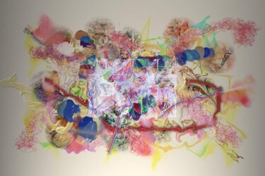 Digitale Kunst mit dem Titel "Amplitude" von Fabrice Huguenin-Virchaux, Original-Kunstwerk, Digitale Malerei
