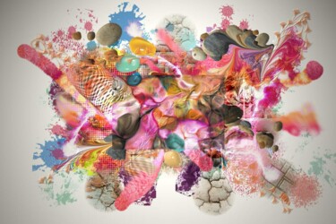 Arts numériques intitulée "Gonflement" par Fabrice Huguenin-Virchaux, Œuvre d'art originale, Peinture numérique