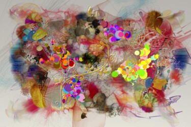 Arts numériques intitulée "Rebondissements" par Fabrice Huguenin-Virchaux, Œuvre d'art originale, Peinture numérique