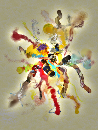 Digital Arts titled "Axones" by Fabrice Huguenin-Virchaux, Original Artwork, Digital Painting