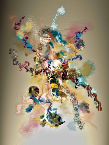 Arts numériques intitulée "Elucubrations" par Fabrice Huguenin-Virchaux, Œuvre d'art originale, Peinture numérique
