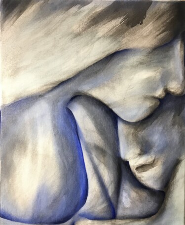 Painting titled "Pour toi" by Fabrice Kocurek, Original Artwork, Oil Mounted on Wood Stretcher frame