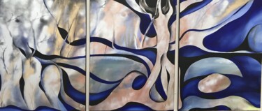 Pintura titulada "Gardiens de la Terr…" por Fabrice Kocurek, Obra de arte original, Oleo Montado en Bastidor de camilla de m…
