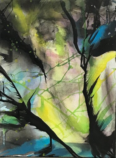 Картина под названием "L'Éclat Intérieur :…" - Fabrice Kocurek, Подлинное произведение искусства, Акрил Установлен на Деревя…