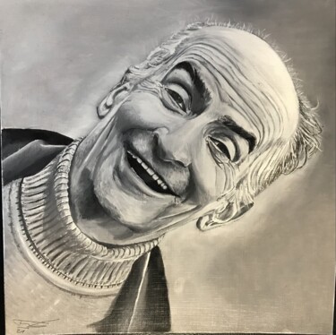 Pintura intitulada "Louis De Funès" por Fabrice Laurent, Obras de arte originais, Óleo