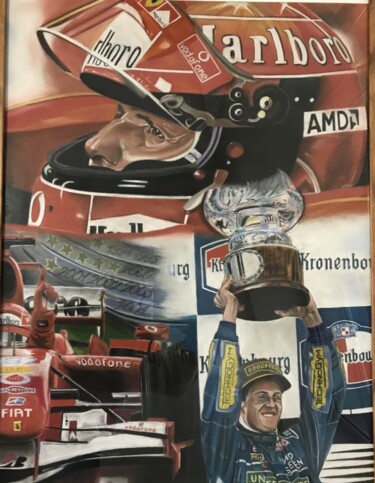 Рисунок под названием "Michael Schumacher" - Fabrice Laurent, Подлинное произведение искусства, Пастель