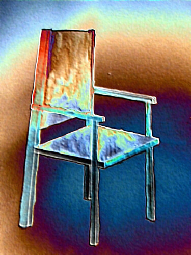Digitale Kunst mit dem Titel "La chaise" von Fabrice Meslin (Fabzoo), Original-Kunstwerk, 2D digitale Arbeit