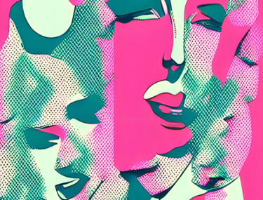 Digitale Kunst getiteld "S. Pop" door Fabrice Meslin (Fabzoo), Origineel Kunstwerk, AI gegenereerde afbeelding