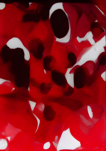 Arts numériques intitulée "Cité rouge pop" par Fabrice Meslin (Fabzoo), Œuvre d'art originale, Image générée par l'IA